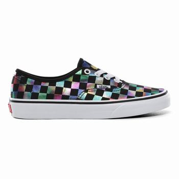 Damske Tenisky Vans Iridescent Check Authentic Čierne/Biele VA12JPVNS